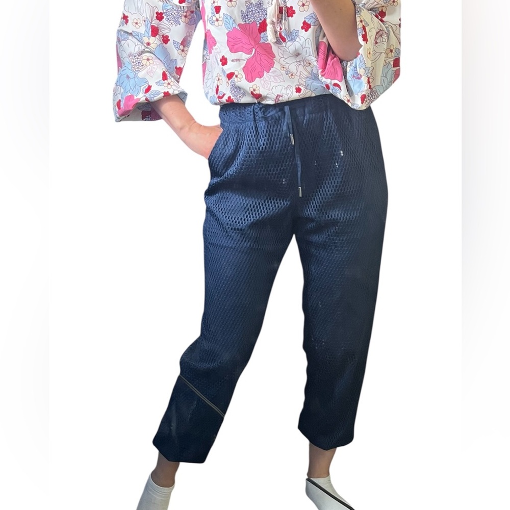 WildFang the empower mesh drawstring pant navy blue joggers size Small